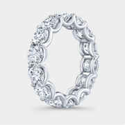 Round Cut U Shape Prong Lab Grown Diamond Eternity Ring