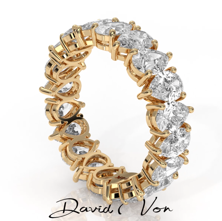 Pear Shaped Lab Grown Diamond Eternity Ring