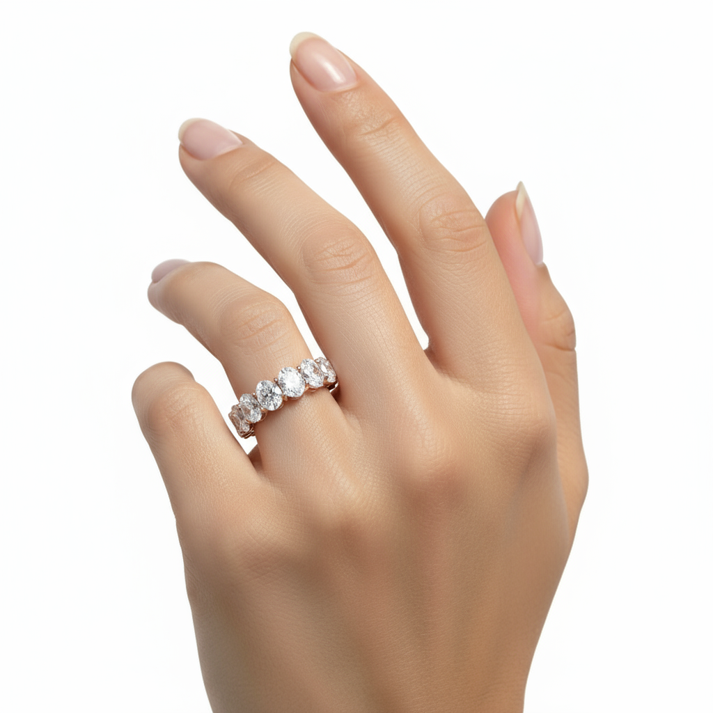 Oval Lab Grown Diamond Eternity Ring