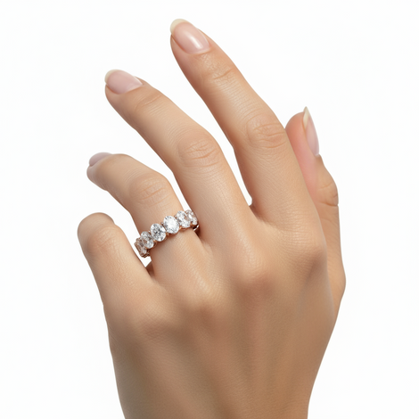 Oval Lab Grown Diamond Eternity Ring