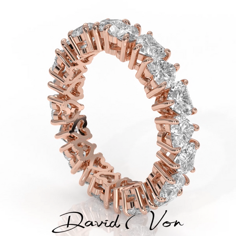 Heart Shape Lab Grown Diamond Eternity Ring