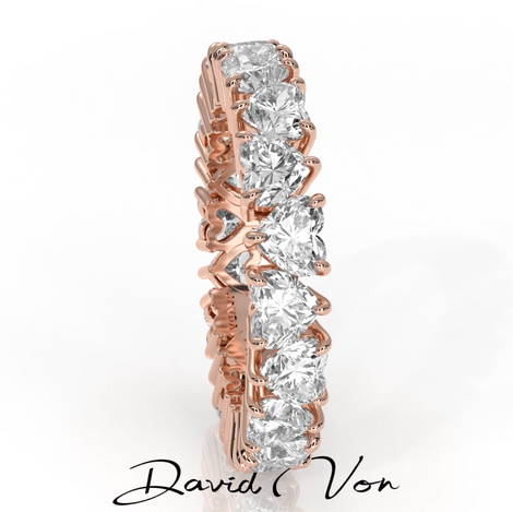 Heart Shape Lab Grown Diamond Eternity Ring