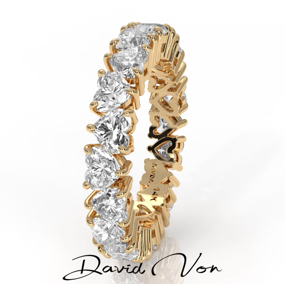 Heart Shape Lab Grown Diamond Eternity Ring