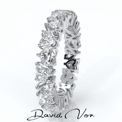 Heart Shape Lab Grown Diamond Eternity Ring