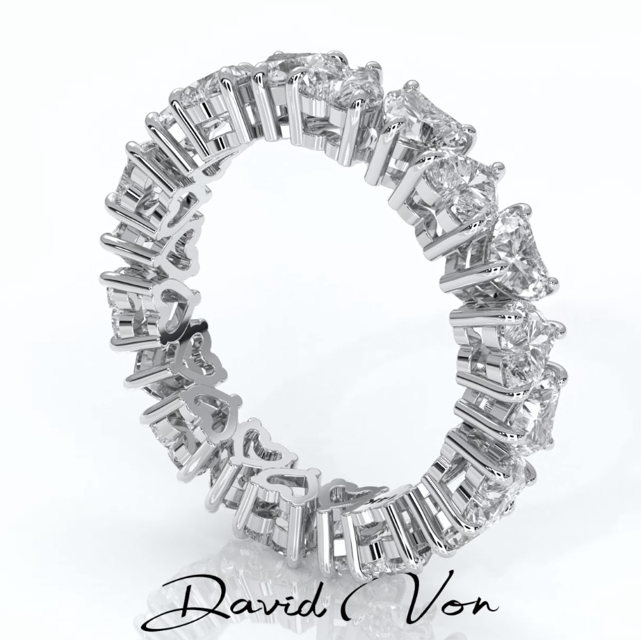 Heart Shape Lab Grown Diamond Eternity Ring