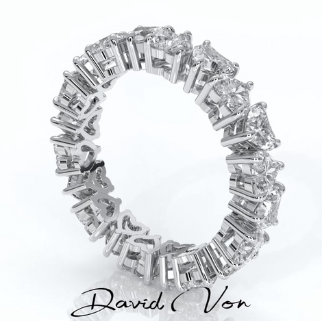 Heart Shape Lab Grown Diamond Eternity Ring