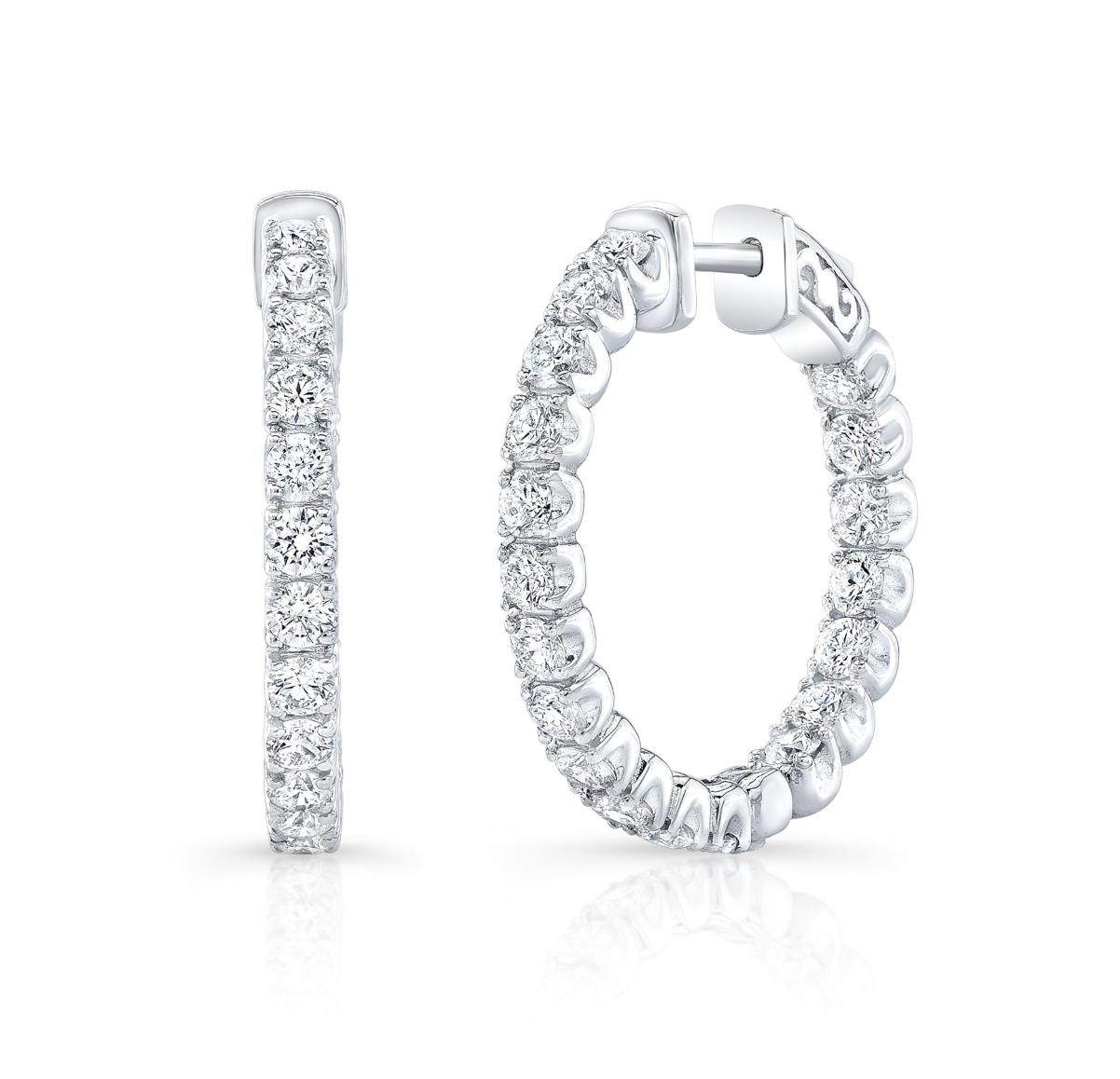 Inside-Out Lab Grown Diamond Hoop Earrings