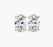 Oval Shaped Lab-Grown Diamond Stud Earrings