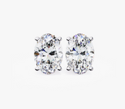 Oval Shaped Lab-Grown Diamond Stud Earrings