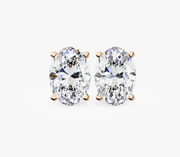 Oval Shaped Lab-Grown Diamond Stud Earrings