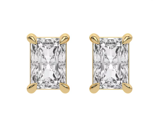 Radiant Lab-Grown Diamond Stud Earrings