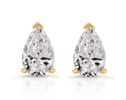 Pear Shaped Lab-Grown Diamond Stud Earrings