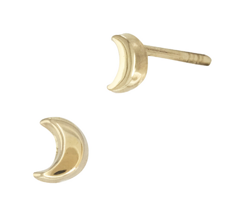 Crescent Moon Glow  Stud Earring