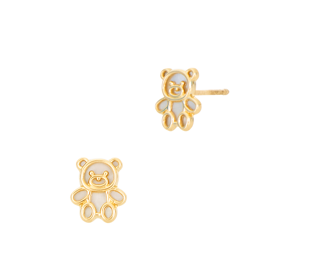 Pearl Bear Stud Earring