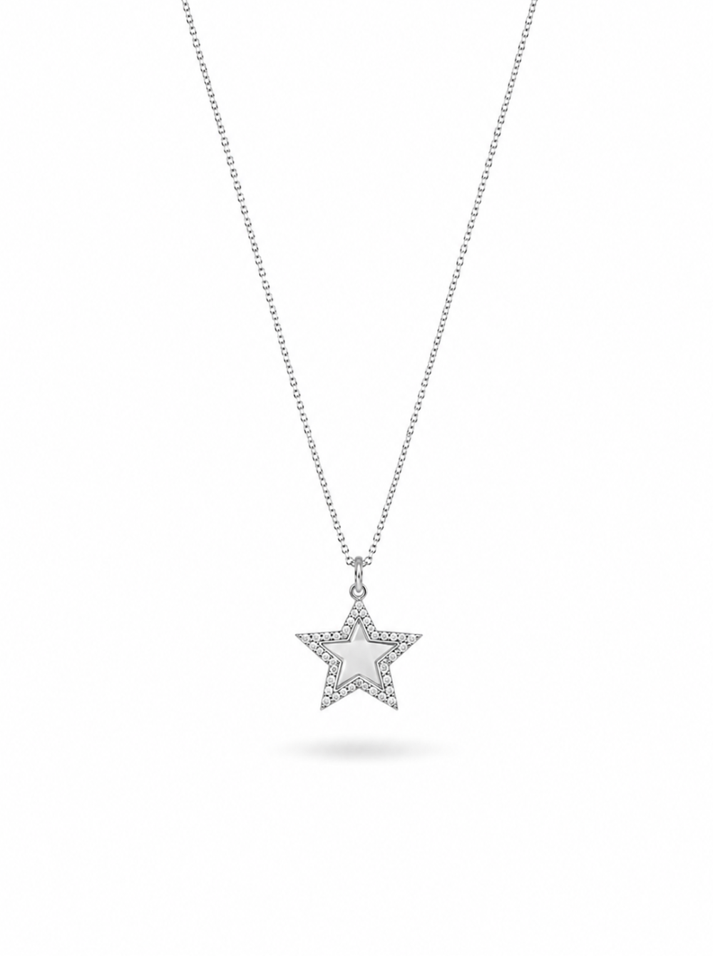 Diamond Outline Star Necklace