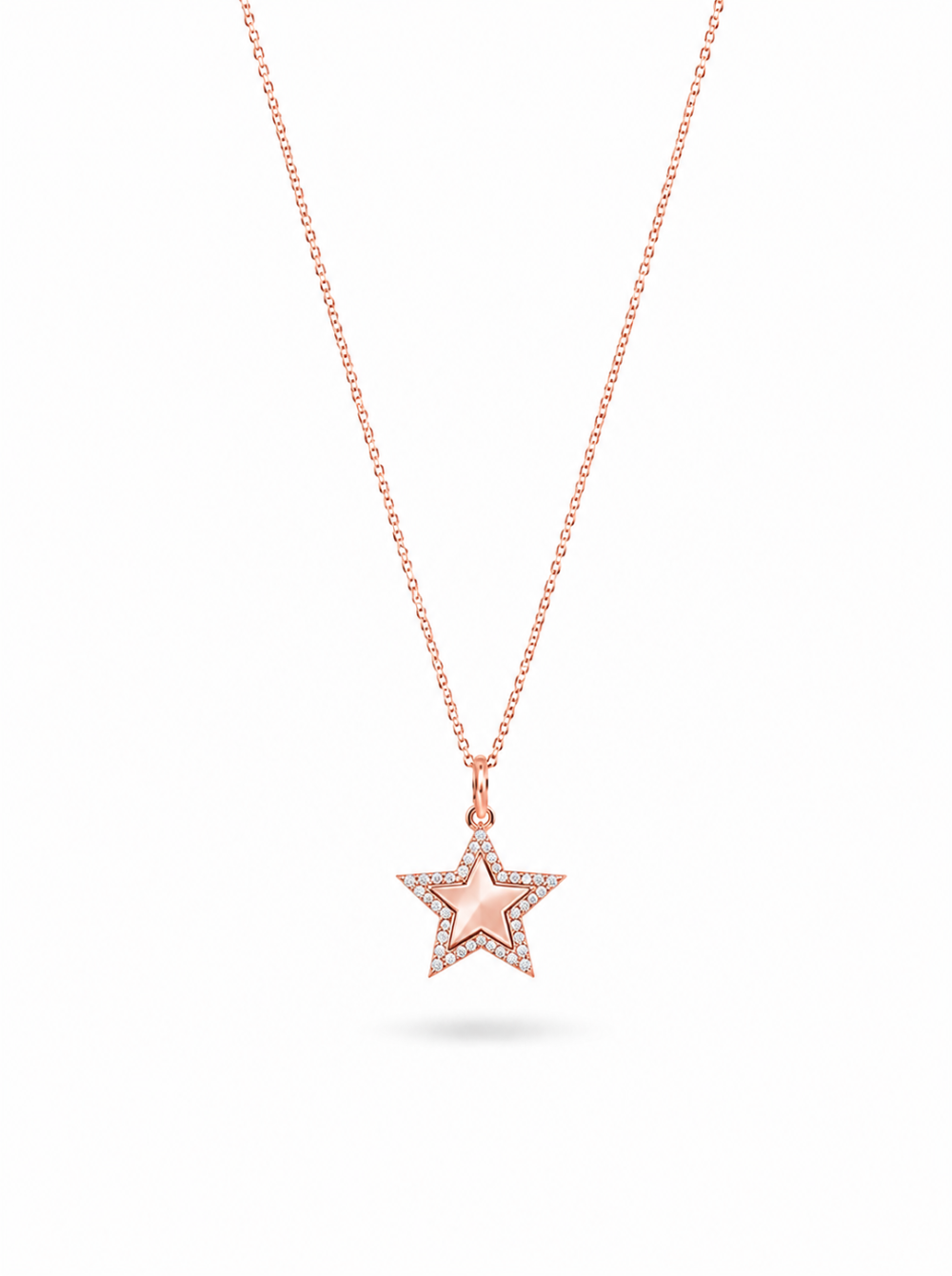Diamond Outline Star Necklace