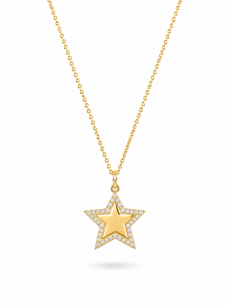 Diamond Outline Star Necklace