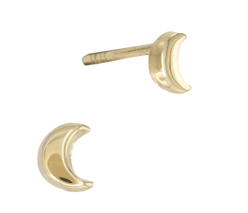 Crescent Moon Glow  Stud Earring