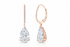 Pear Shaped Drop Lab Grown Diamond Earrings