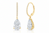Pear Shaped Drop Lab Grown Diamond Earrings