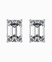 Emerald Cut Lab-Grown Diamond Stud Earrings