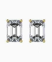 Emerald Cut Lab-Grown Diamond Stud Earrings