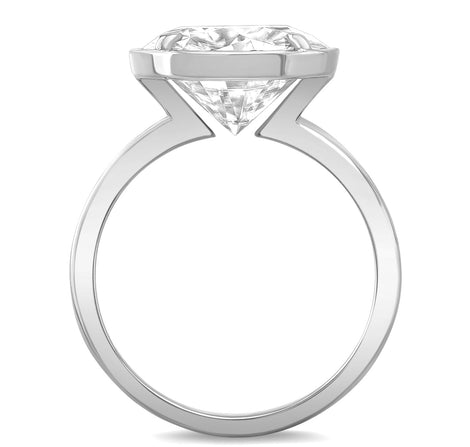 Round Bezel Lab Grown Diamond Ring