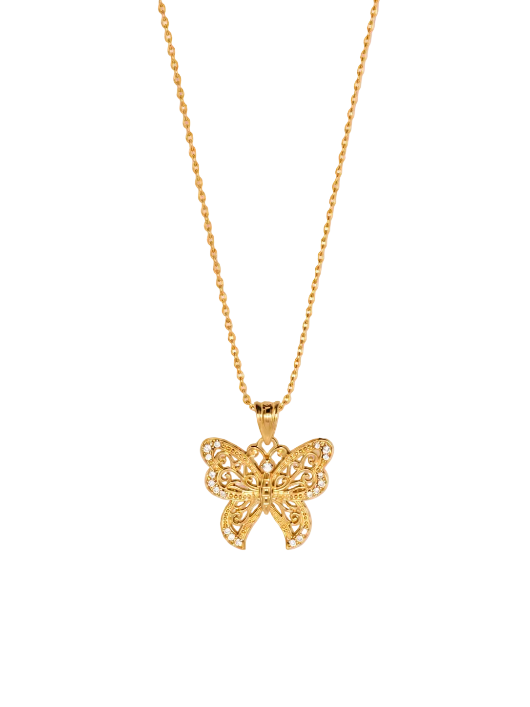 The Elara Diamond Butterfly Necklace