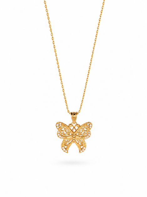 The Elara Diamond Butterfly Necklace