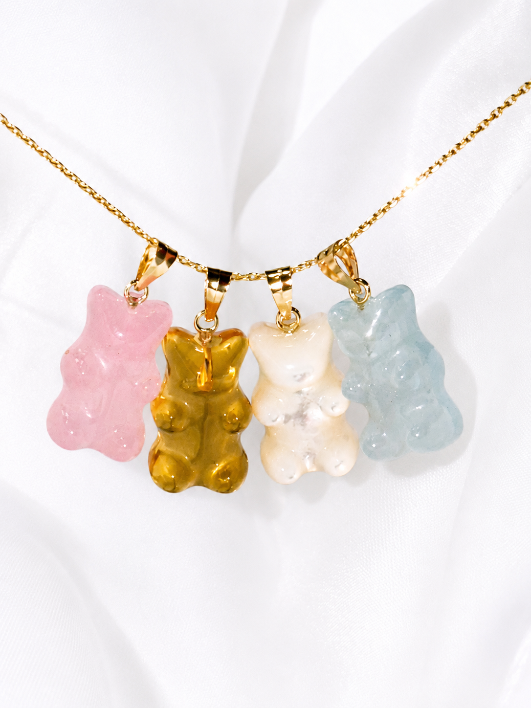 The Petite Gem Bear Necklace