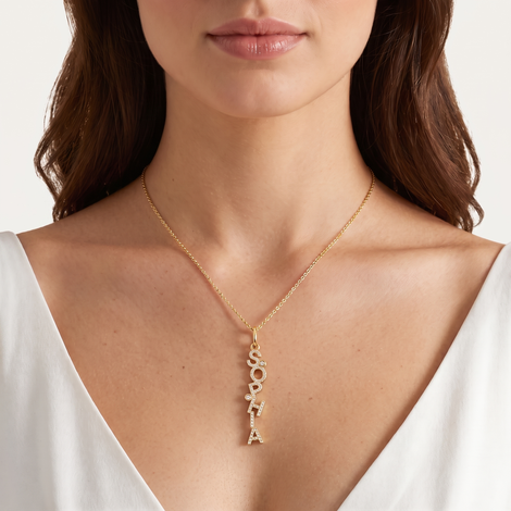 14K Lariant Diamond Nameplate