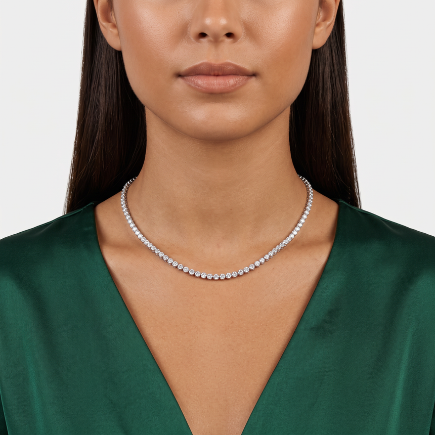Lab-Grown Diamond Tennis Necklace