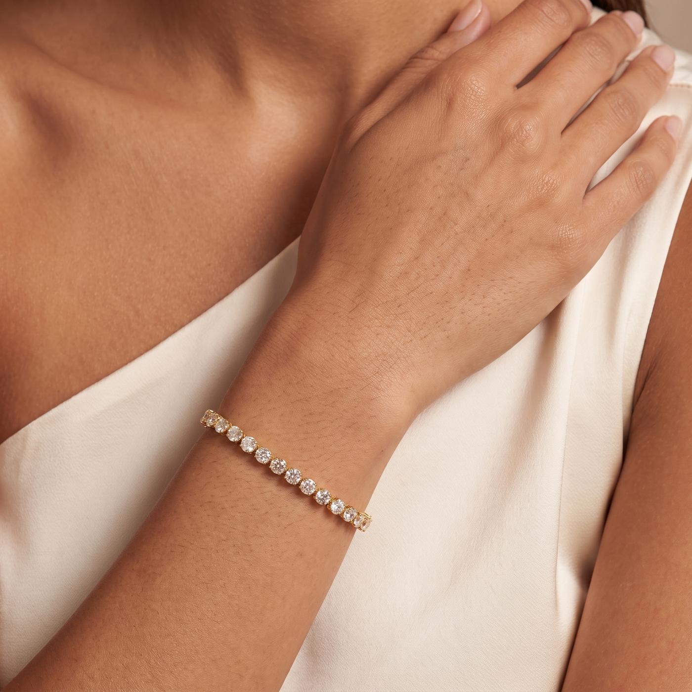 Lab Grown Diamond Bezel Tennis Bracelet