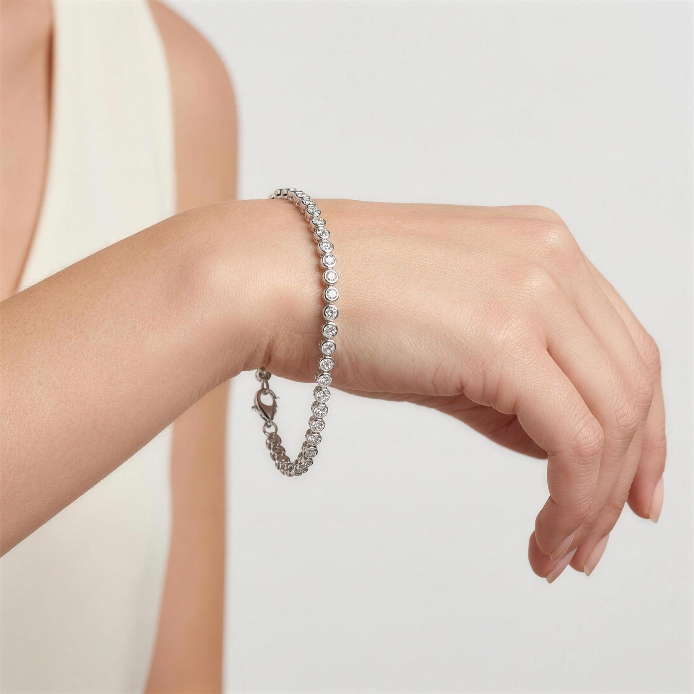 Diamond Bezel Tennis Bracelet