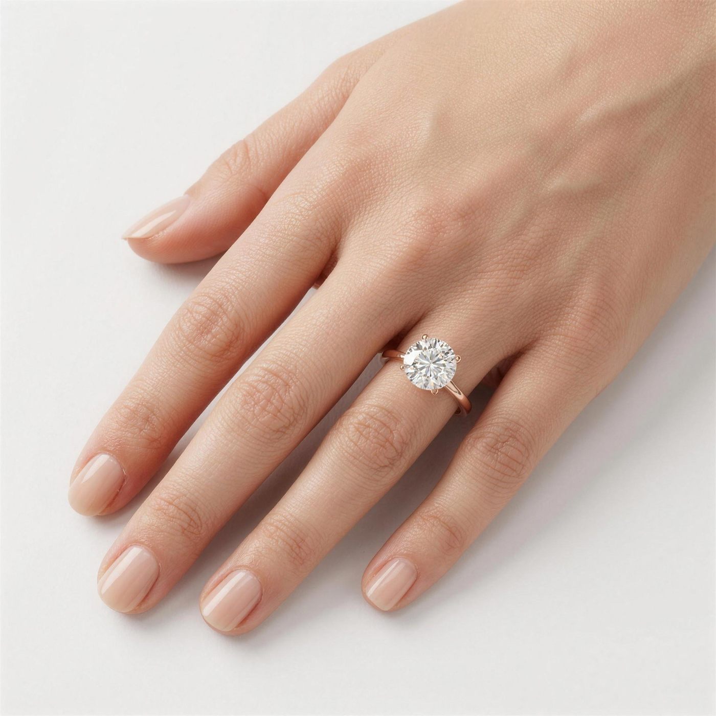 Round Brilliant Solitaire Lab Grown Diamond Ring