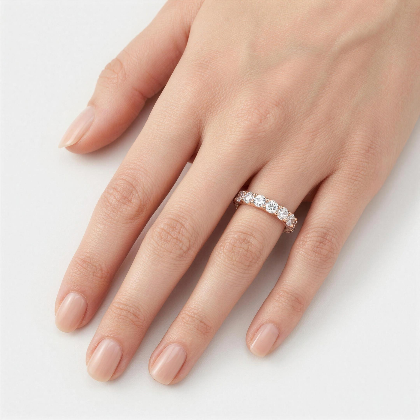 Round Lab Grown Diamond Eternity Band