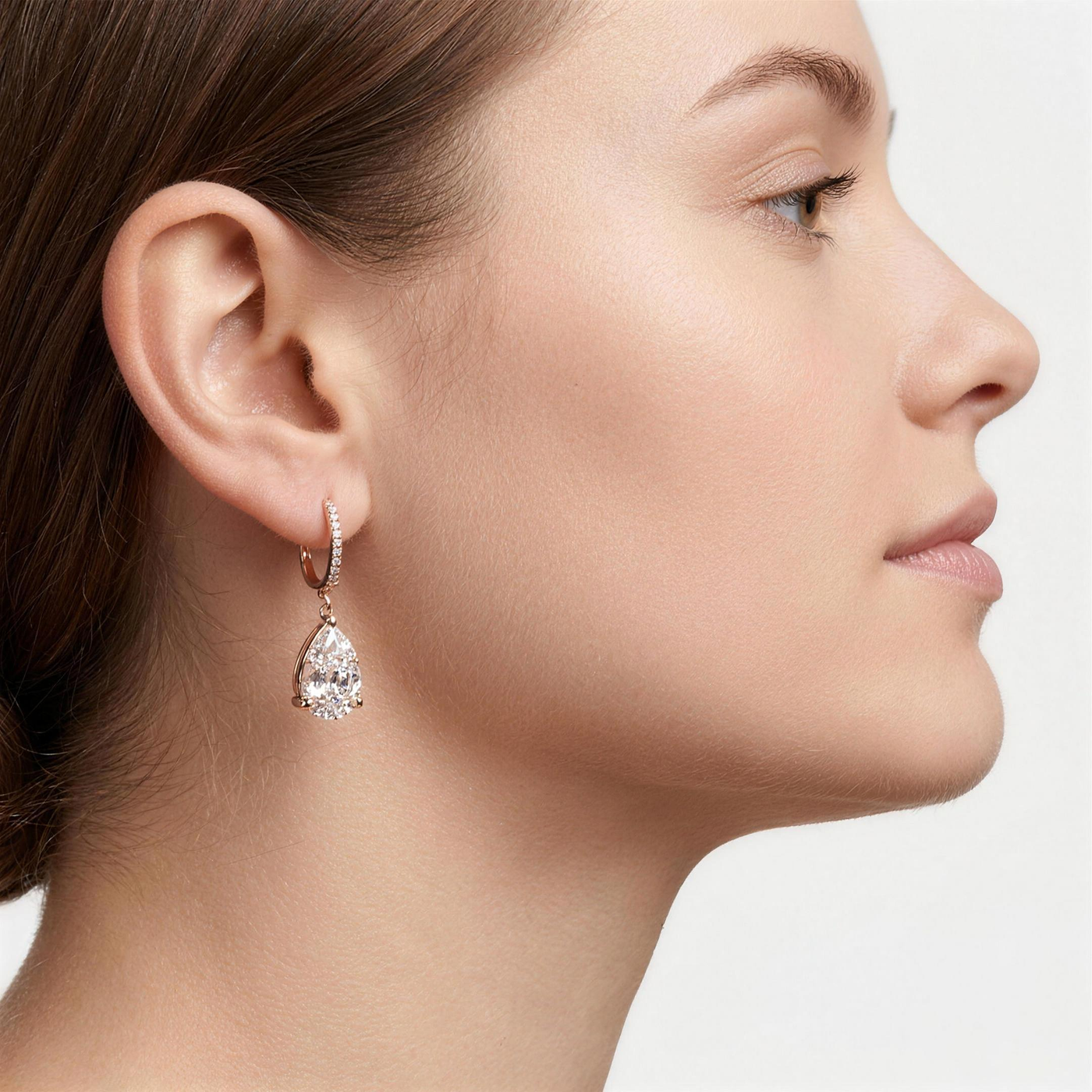 Pear Shaped Drop Lab Grown Diamond Earrings