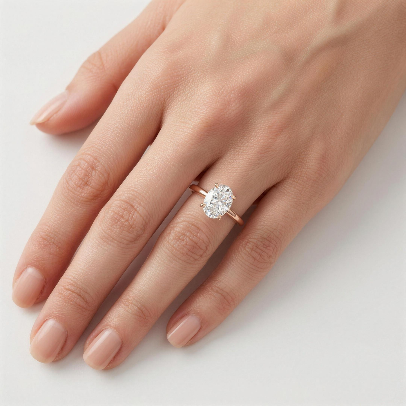 Oval Solitaire Lab Grown Diamond Ring
