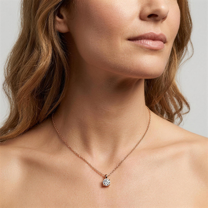 Lab-Grown Diamond Solitaire Pendant Necklace