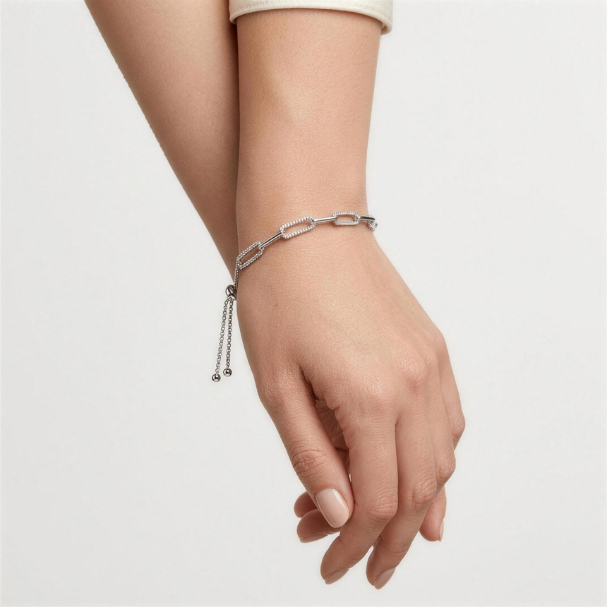 Diamond Link Bolo Bracelet