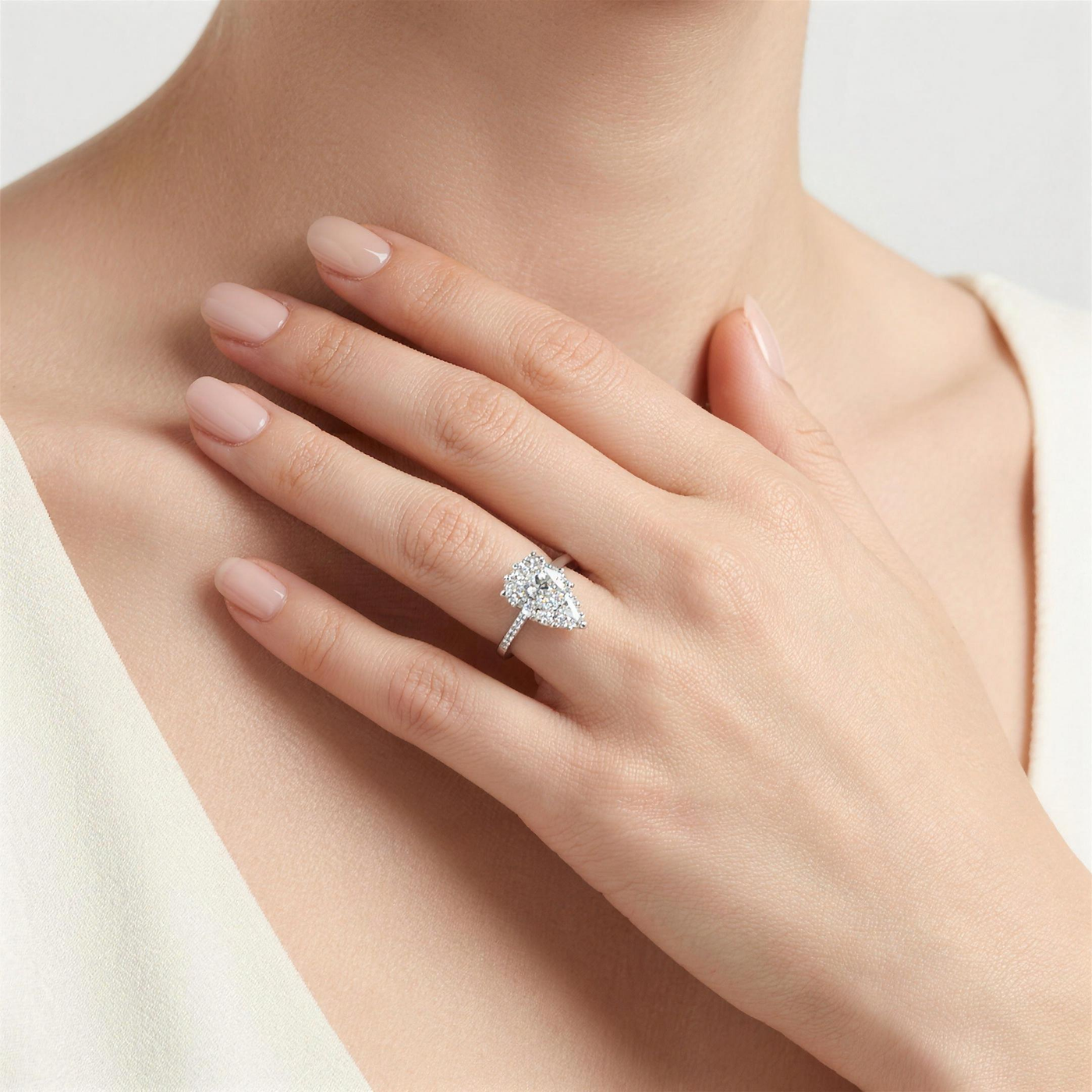 Pear Solitaire Lab Grown Diamond Ring