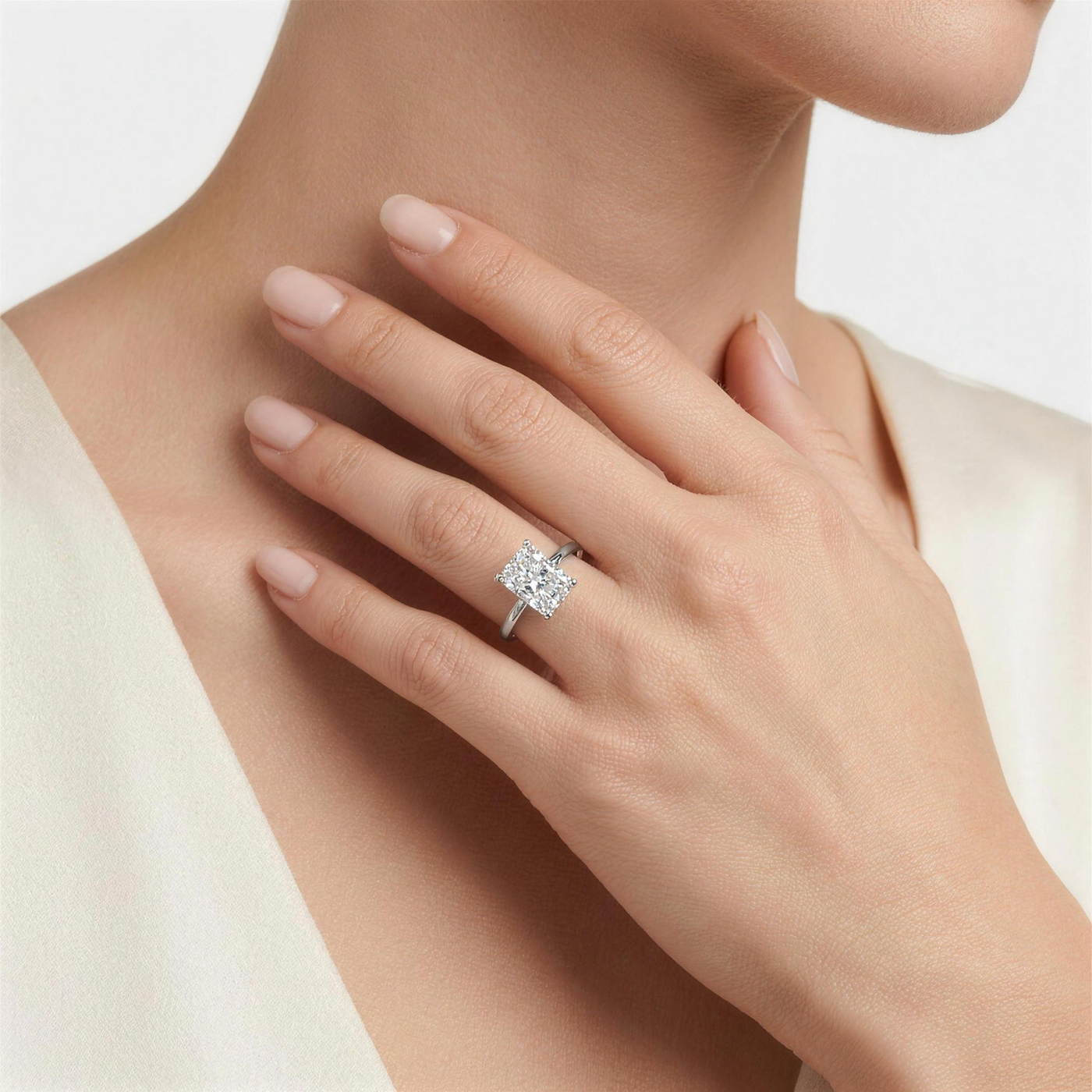 Radiant Solitaire Lab Grown Diamond Ring
