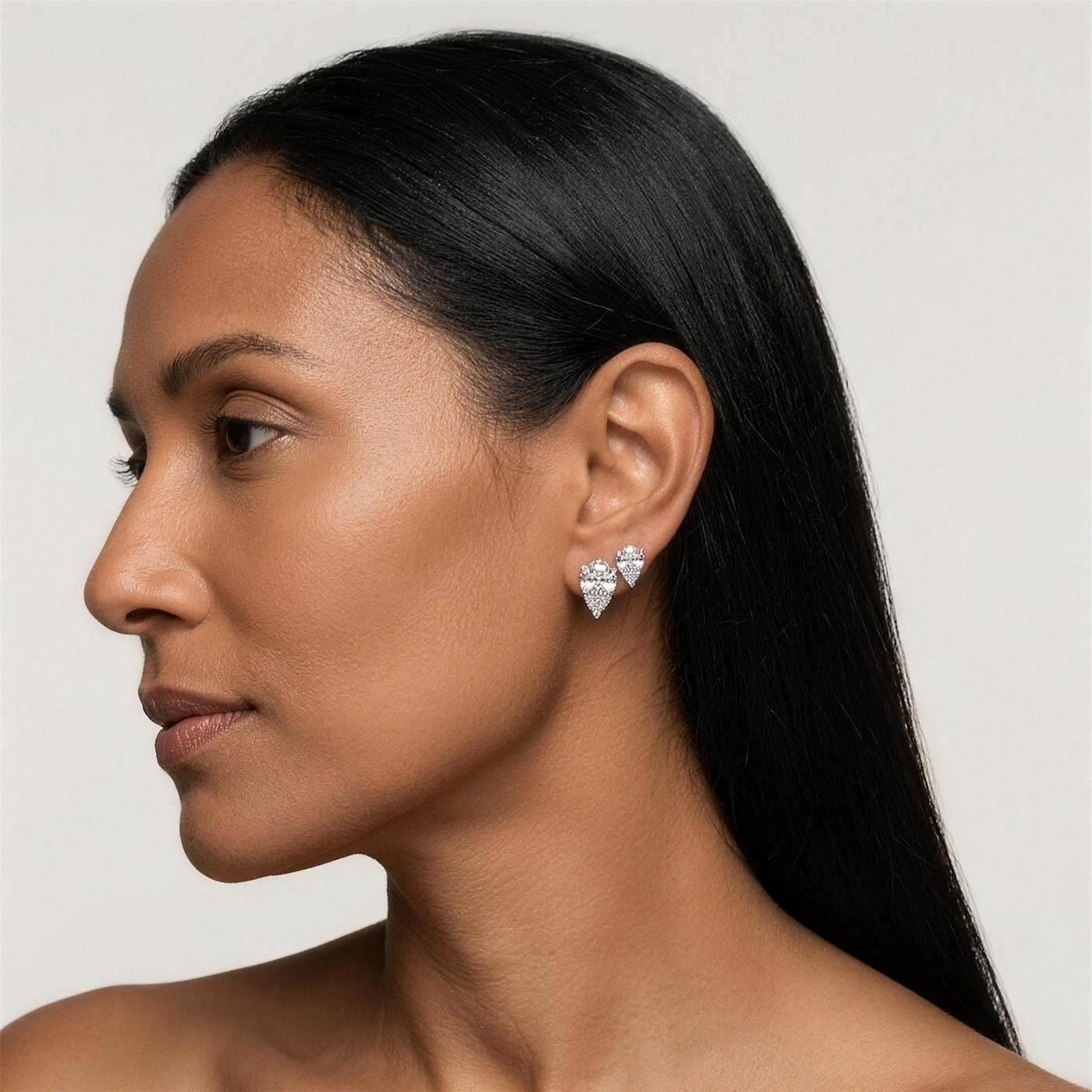 Twin Pear Shaped Lab-Grown Diamond Stud Earrings