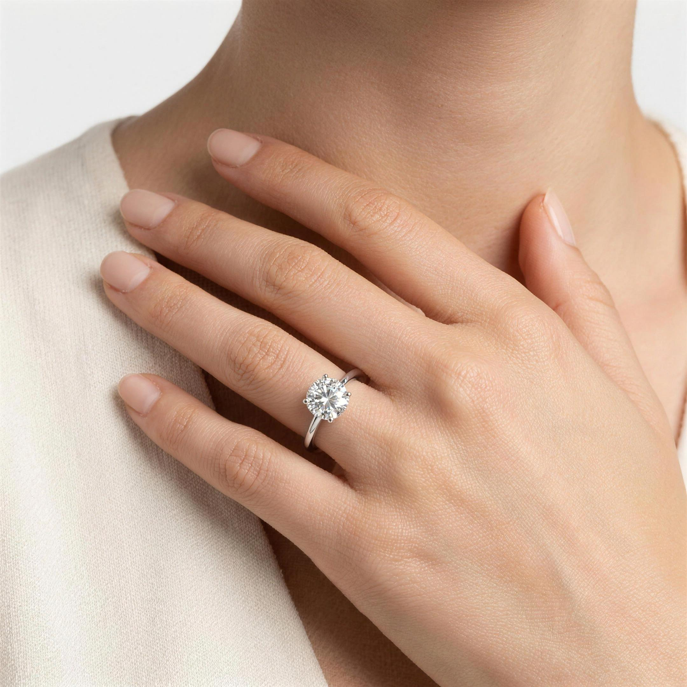 Round Brilliant Solitaire Lab Grown Diamond Ring