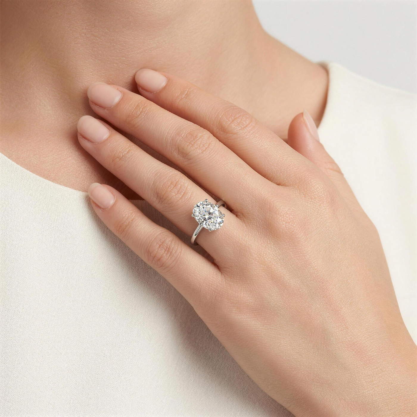 Oval Solitaire Lab Grown Diamond Ring