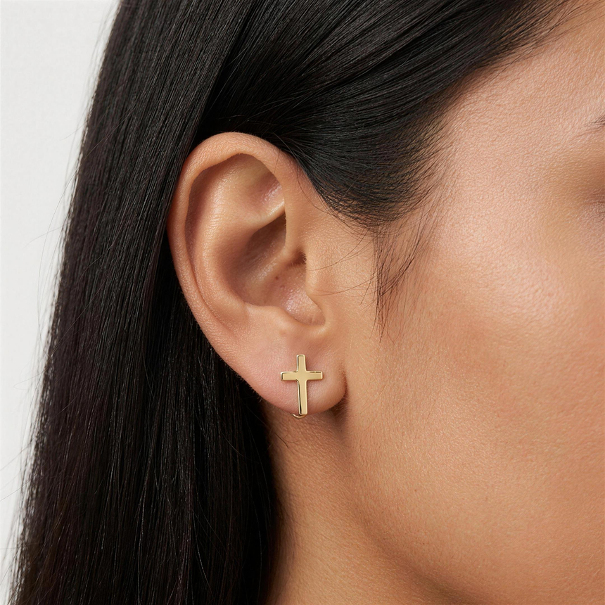 Cross Charmer Stud Earring