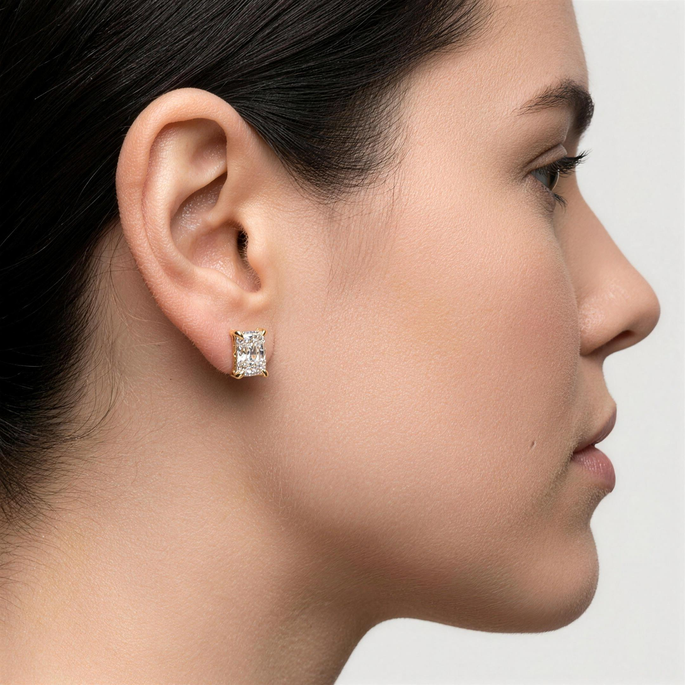 Radiant Lab-Grown Diamond Stud Earrings