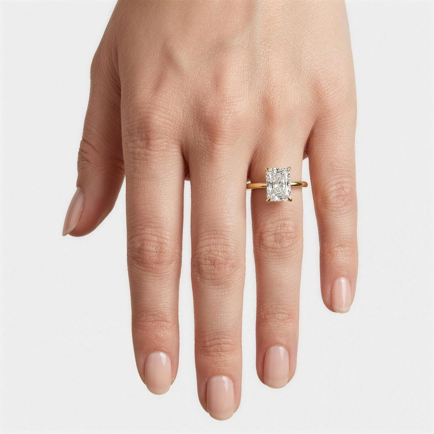 Radiant Solitaire Lab Grown Diamond Ring