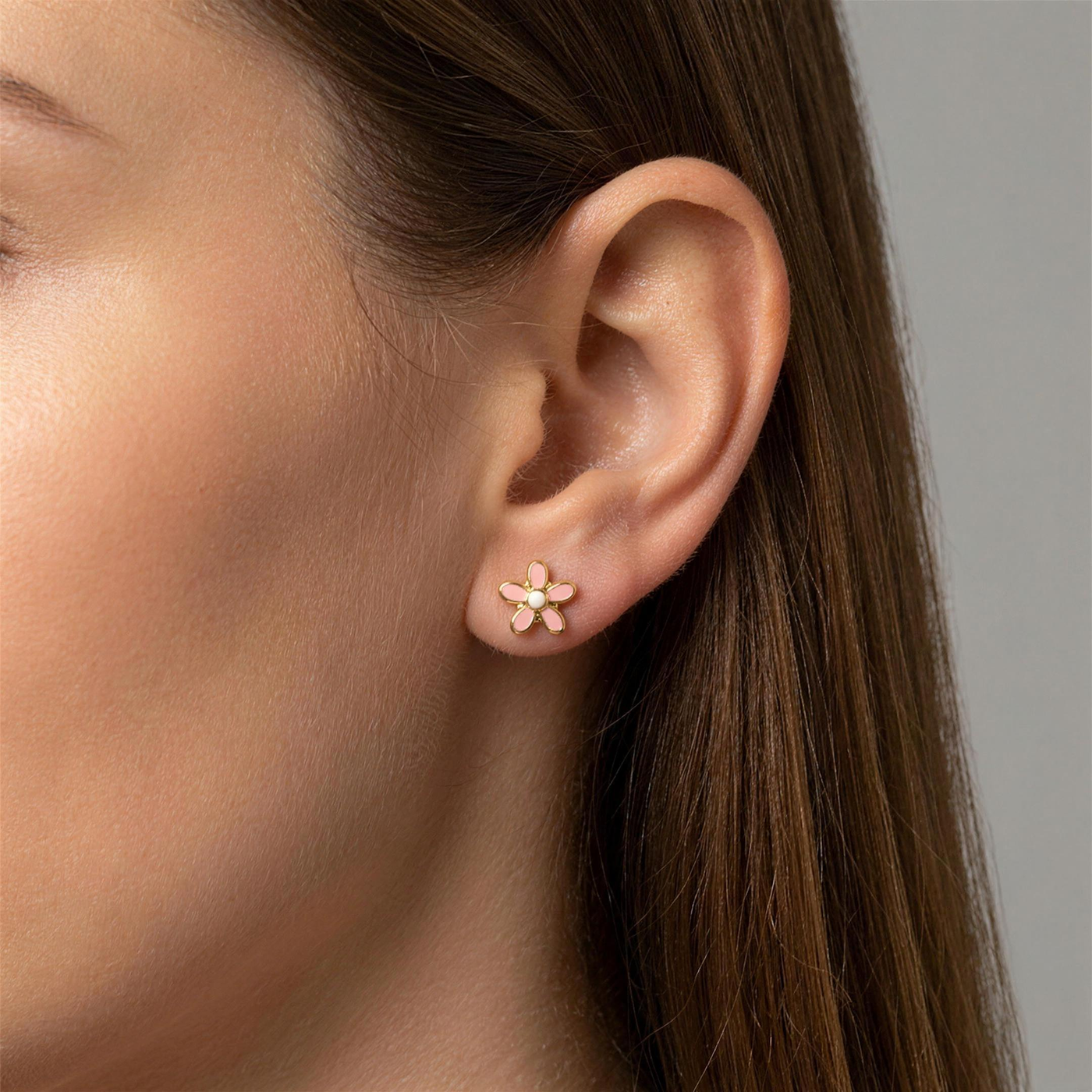 Pink Blossom Stud Earring
