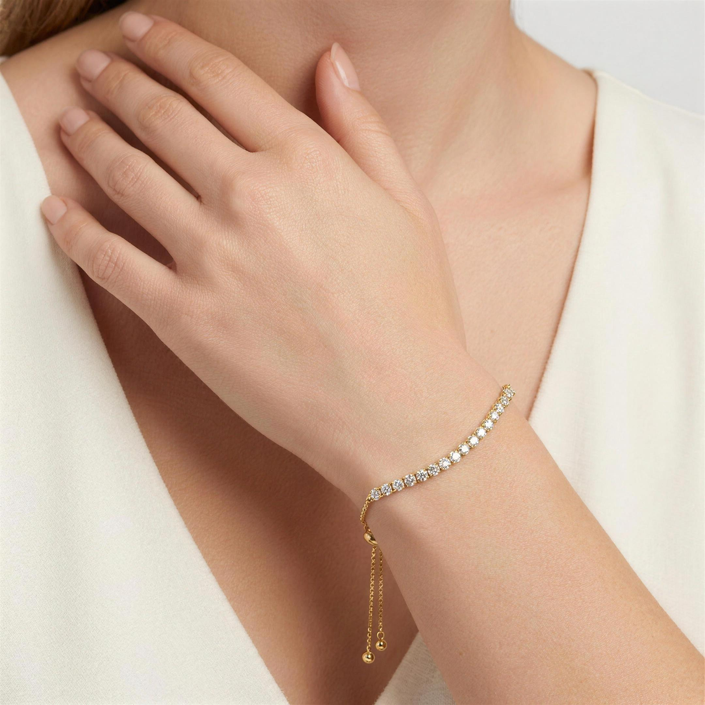 Diamond Bolo Bracelet